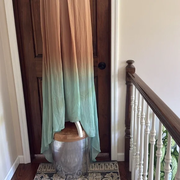 STAUD Positano Maxi Dress Caribbean Ombre Chain Strap NWT $595 XL - Picture 13 of 16